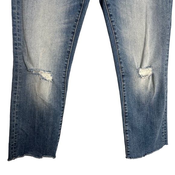 Driftwood Candace Cropped Distressed Raw Hem Jeans - Picture 2 of 7